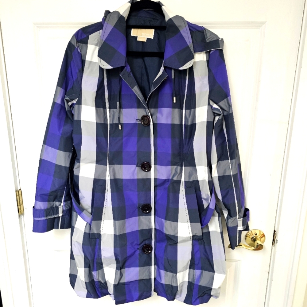 Michael Kors purple rain coat